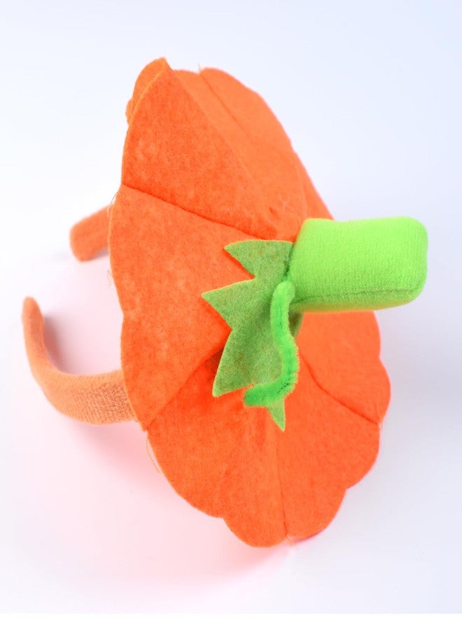 Dancepanda Halloween Pumpkin Headband Pumpkin Hat for Women Adult Kids -Pumpkin Headband hat Dress Up Headband (Root stem style) - Image 3